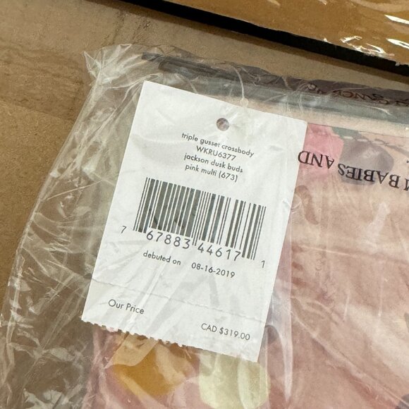 Kate Spade New York Triple Gusset Crossbody - Dusk Buds Pink Multi - Picture 7 of 7